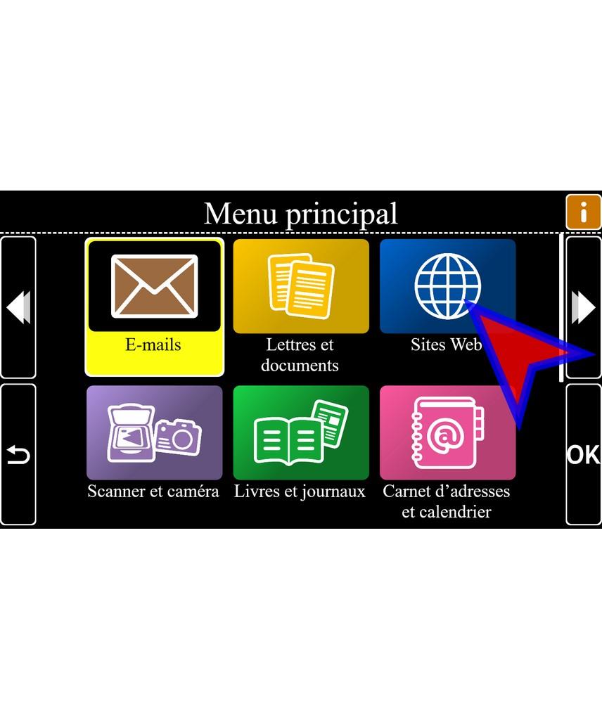 Écran principal de l'application GuideConnect